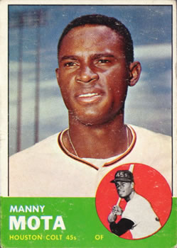 1963 Topps Baseball Cards      141     Manny Mota RC